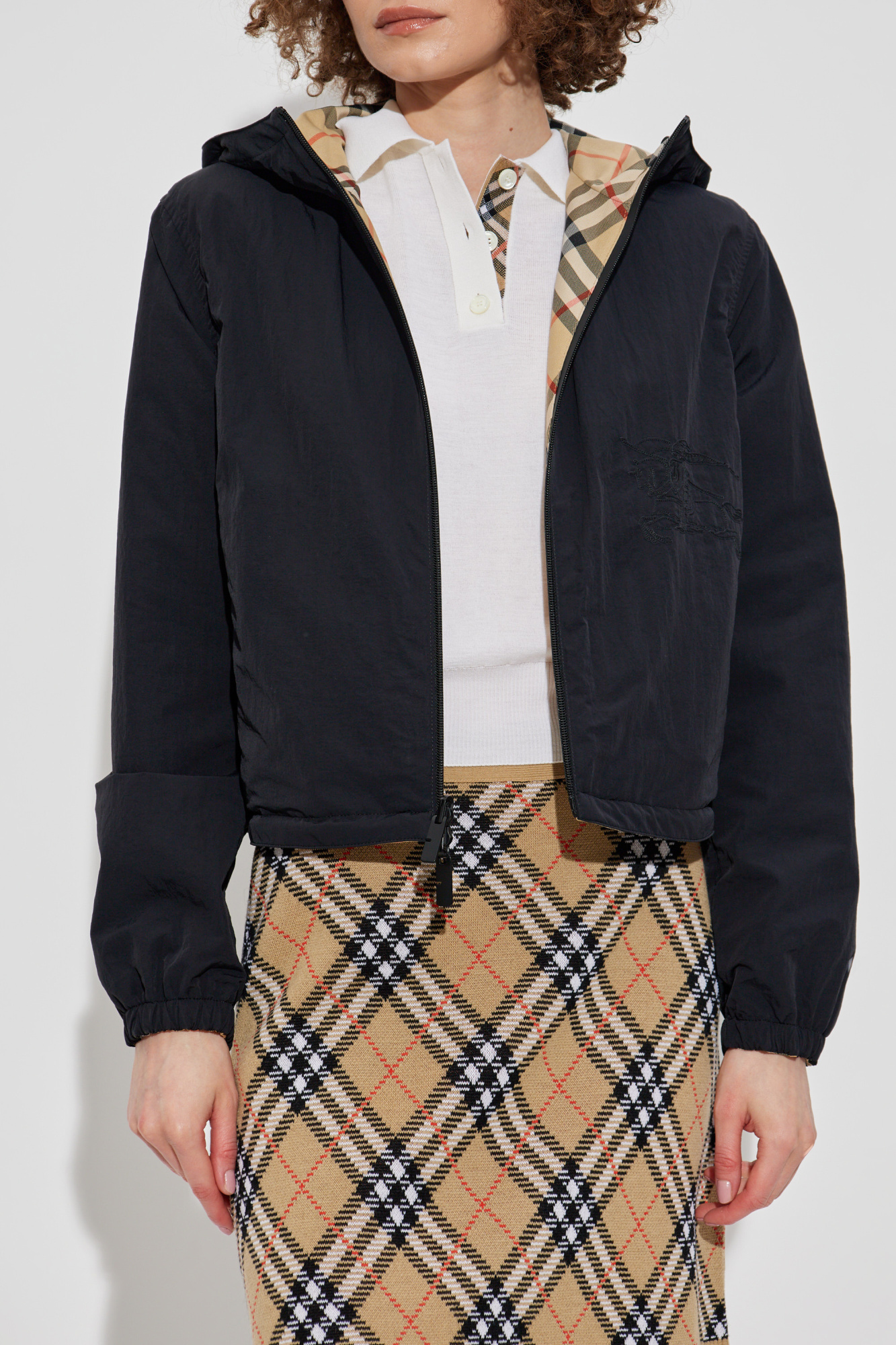 Beige Reversible hooded jacket Burberry - Vitkac AS